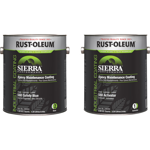 Trousse de rev&ecirc;tement dentretien &eacute;poxydique &agrave; base deau Sierra S60, Gallon, Bleu Les Distributions ICE