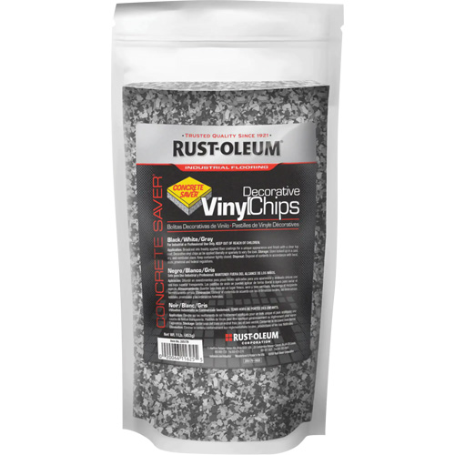 Concrete Saver&reg; Decorative Vinyl Chips, 0.5 kg, Bag, Black/White/Gray Blend Les Distributions ICE