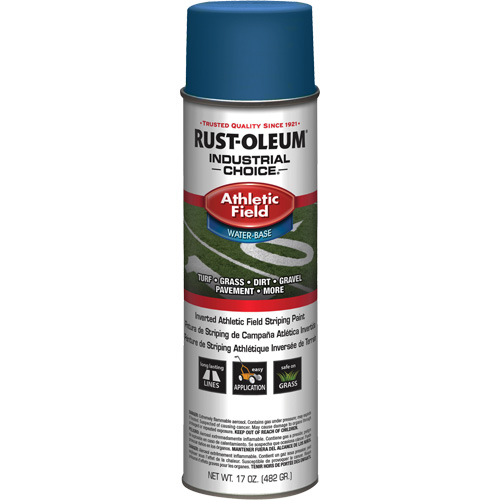 Peinture de lignage pour terrains de sport AF1600, Bleu, Canette a&eacute;rosol Les Distributions ICE