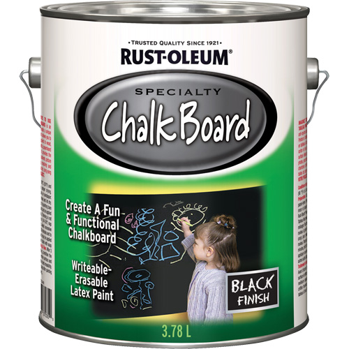 Specialty Chalk Board Paint, 3.78 L, Gallon, Black Les Distributions ICE