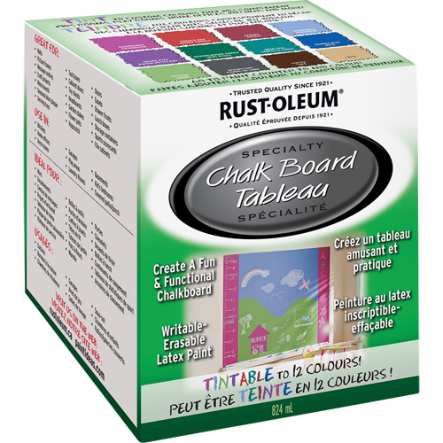 Specialty Chalk Board Paint, 824 ml, Kit, Tint Base Les Distributions ICE