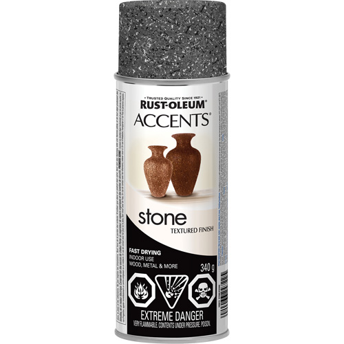 Accents&reg; Stone Creations Spray Paint, Aerosol Can, Grey Stone Les Distributions ICE