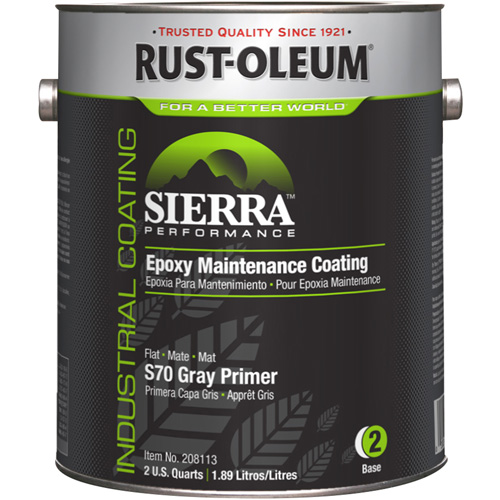 Appr&ecirc;t acrylique &eacute;poxydique &agrave; base d'eau Sierra Performance S70/S71, Gallon, Gris Les Distributions ICE