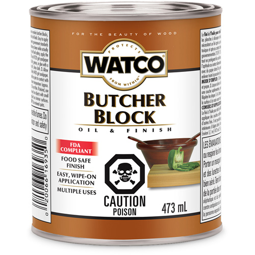 Watco&reg; Butcher Block Oil & Finish, 473 ml, Clear, Transparent Les Distributions ICE