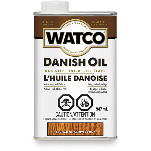 Watco&reg; Danish Oil, 947 ml, Dark Walnut, Transparent Les Distributions ICE