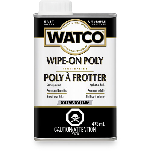 Watco&reg; Wipe-on Poly Stain, 473 ml, Clear, Satin Les Distributions ICE