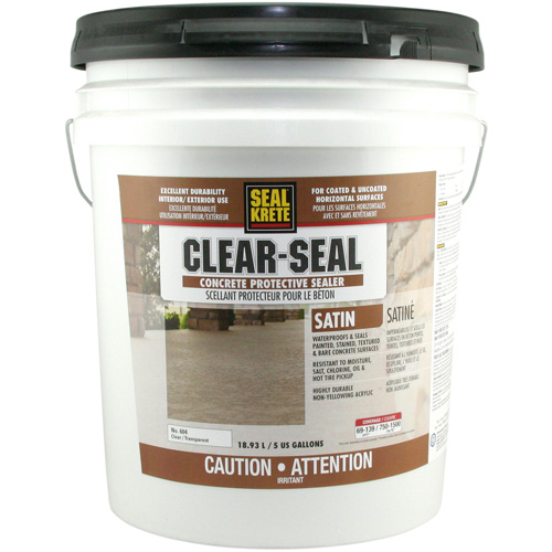 Seal-Krete&reg; Protective Sealer, 18.93 L, Water-Based, Satin, Clear Les Distributions ICE