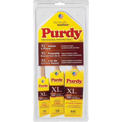 XL Paint Brush Multi-Pack, Poly/Nylon, Wood Handle Les Distributions ICE