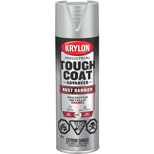 Peinture Tough Coat avec technologie Rust Barrier, Aluminium, M&eacute;tallique, 425 g, Canette a&eacute;rosol Les Distributions ICE