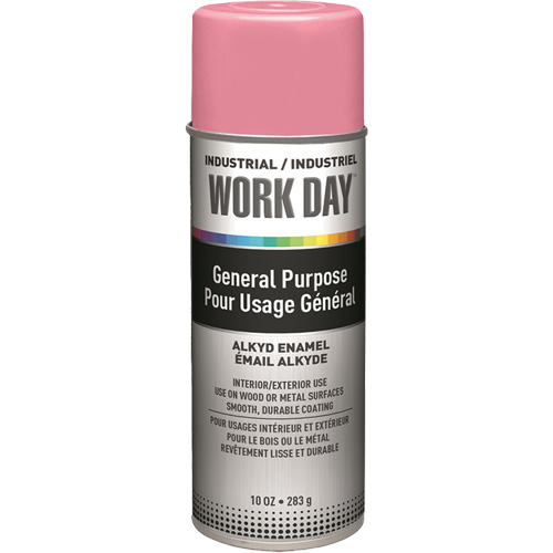 Industrial Work Day Paint, Pink, Gloss, 10 oz., Aerosol Can Les Distributions ICE