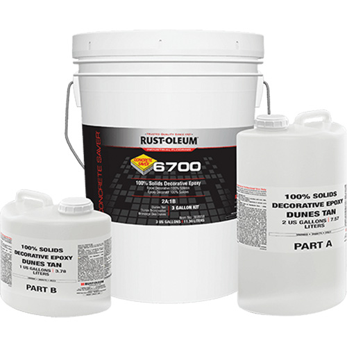 6700 100% Solids Decorative Epoxy, 3 gal., Epoxy-Based, High-Gloss, Beige Les Distributions ICE