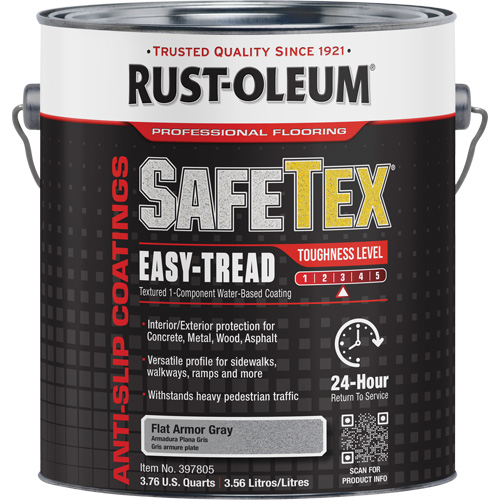 Rev&ecirc;tement d'acrylique SafeTex Easy-Tread, 1 gal., &agrave; l'eau, Fini mat profond/Textur&eacute;, Gris Les Distributions ICE