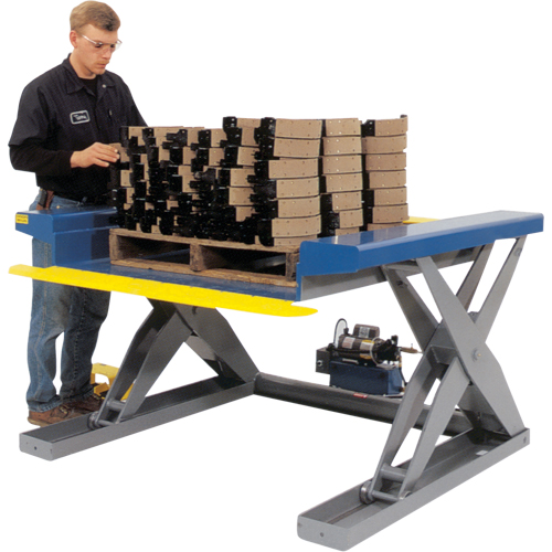 Hydraulic Floor-Height Scissor Lift Tables, Steel, 2000 lbs. Capacity Les Distributions ICE