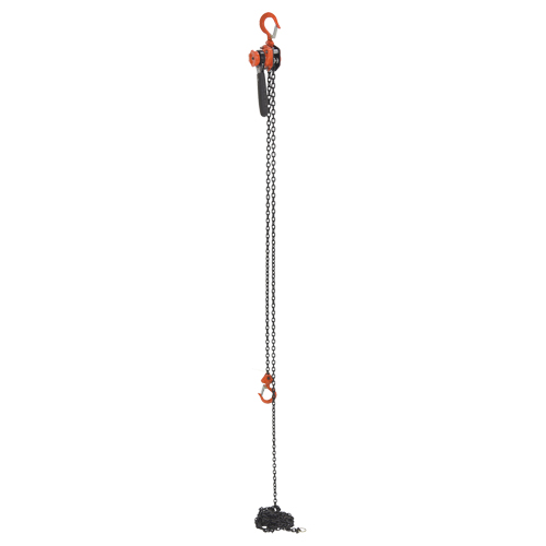 Mini Lever Hoist, 15' Lift, 500 lbs. (0.25 tons) Capacity, Steel Chain Les Distributions ICE