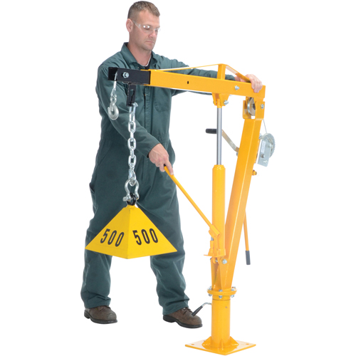 Winch Operated Truck Jib Crane, 1000 lbs. (0.5 tons) Capacity, 86-1/2" Max. Clearance Les Distributions ICE
