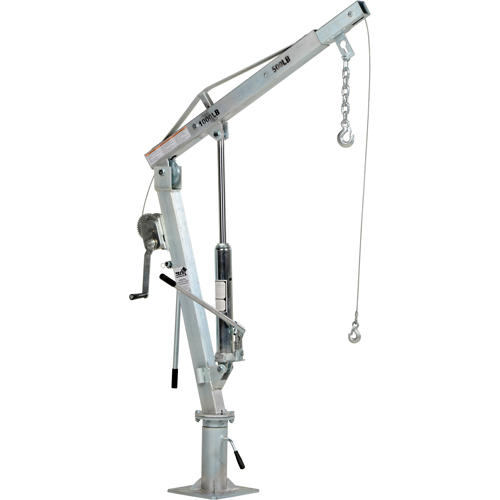 Grue &agrave; fl&egrave;che pour camion actionn&eacute;e par treuil, Capacit&eacute; de 500 lb (0,25 tonne), Limite de 99" Les Distributions ICE