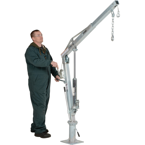 Grue &agrave; fl&egrave;che pour camion actionn&eacute;e par treuil, Capacit&eacute; de 500 lb (0,25 tonne), Limite de 99" Les Distributions ICE