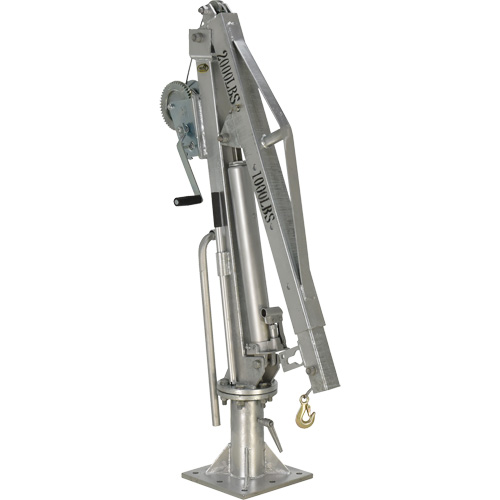 Winch Operated Truck Jib Crane, 1000 lbs. (0.5 tons) Capacity, 97" Max. Clearance Les Distributions ICE