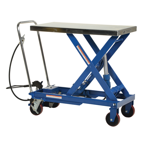 Pneumatic Hydraulic Scissor Lift Table, Steel, 39-1/2" L x 20" W, 1750 lbs. Cap. Les Distributions ICE
