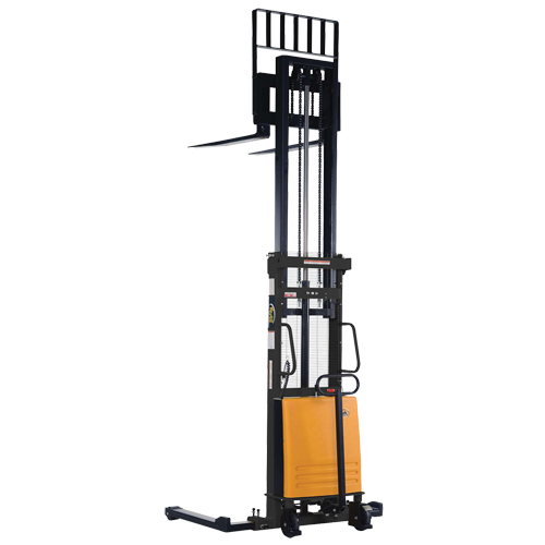 Fork Lift Stacker, Electric Operated, 2000 lbs. Capacity, 118" Max Lift Les Distributions ICE