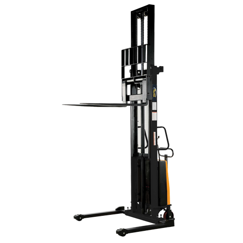 Fork Lift Stacker, Electric Operated, 2000 lbs. Capacity, 150" Max Lift Les Distributions ICE