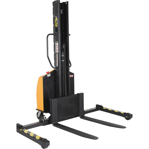 Narrow Mast Powered Lift Stacker, Electric Operated, 1500 lbs. Capacity, 63" Max Lift Les Distributions ICE