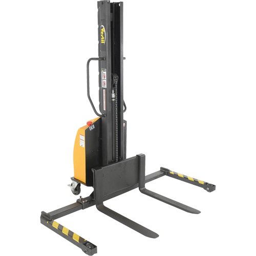Narrow Mast Powered Lift Stacker, Electric Operated, 1000 lbs. Capacity, 63" Max Lift Les Distributions ICE