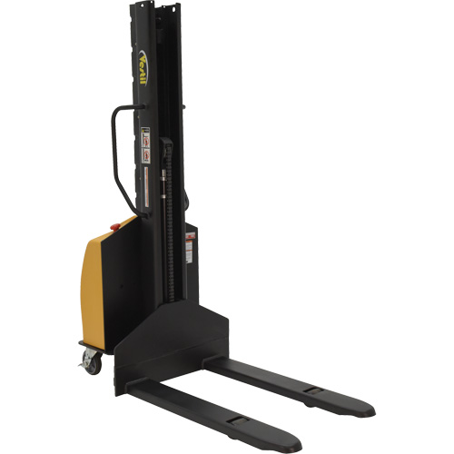 Narrow Mast Powered Lift Stacker, Electric Operated, 1000 lbs. Capacity, 63" Max Lift Les Distributions ICE