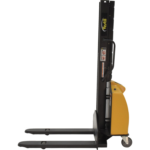 Narrow Mast Powered Lift Stacker, Electric Operated, 1000 lbs. Capacity, 63" Max Lift Les Distributions ICE