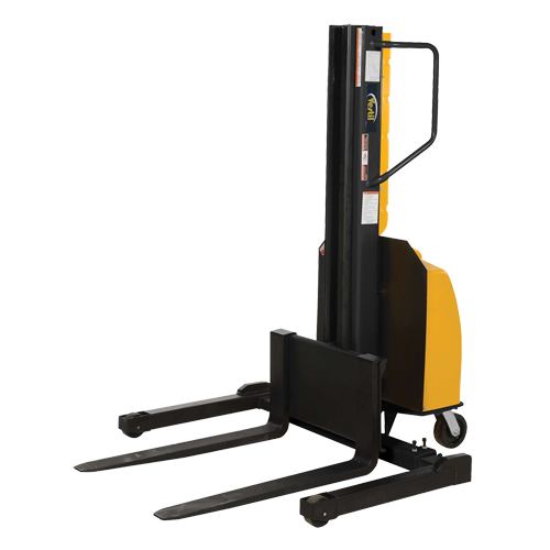 Narrow Mast Powered Lift Stacker, Electric Operated, 1500 lbs. Capacity, 98" Max Lift Les Distributions ICE