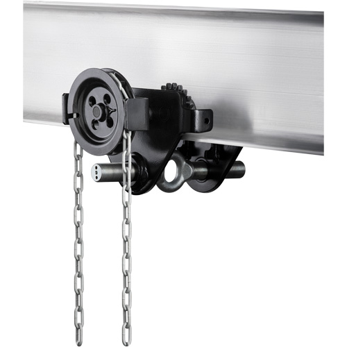 HTG Geared Clevis Trolley, 4409 lbs. (2 tons) Capacity, 2-39/64" - 8-43/64" Les Distributions ICE
