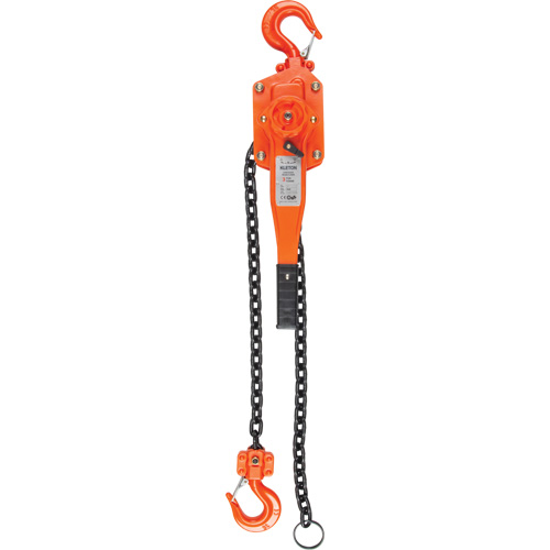 Lever Hoist, 10' Lift, 12000 lbs. (6 tons) Capacity, Alloy Steel Chain Les Distributions ICE