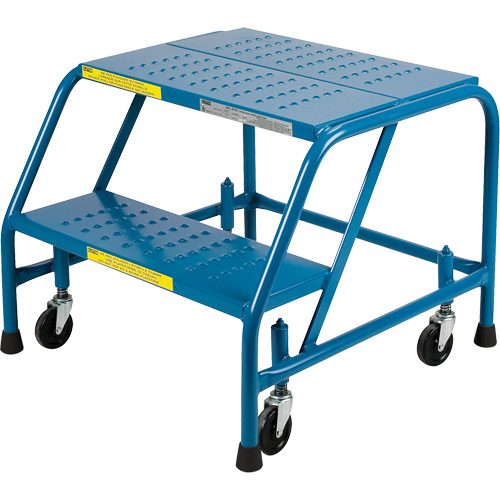 Escabeau roulant certifi&eacute; par la CSA, 2 marches, Largeur de la marche 22", Hauteur de la plateforme 19", Acier Les Distributions ICE
