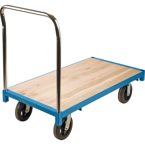 Heavy-Duty Platform Truck, 48" L x 24" W, 2000 lbs. Capacity, Rubber Casters Les Distributions ICE