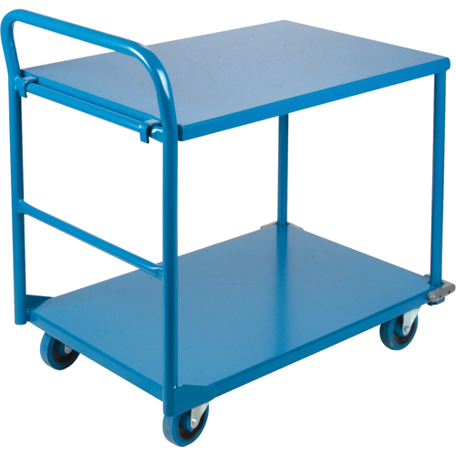 Shelf & Platform Truck, Steel, 24" W x 36" D x 40" H, 1300 lbs. Platform Capacity Les Distributions ICE