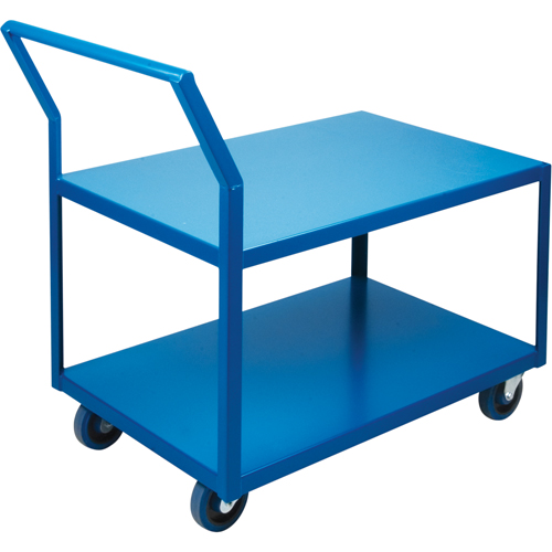 Heavy-Duty Low Profile Shop Carts, 2 Tiers, 24" W x 36" D x 40" H, 1200 lbs. Cap. Les Distributions ICE