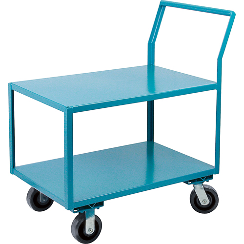 Heavy-Duty Low Profile Shop Carts, 2 Tiers, 18" W x 30" D x 41" H, 2400 lbs. Cap. Les Distributions ICE