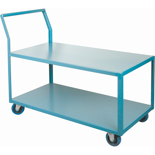 Heavy-Duty Low Profile Shop Carts, 2 Tiers, 24" W x 48" D x 40" H, 1200 lbs. Cap. Les Distributions ICE