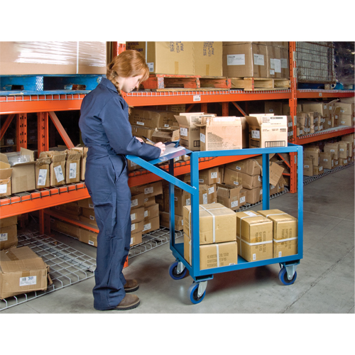 Order Picking Carts, 36" H x 18" W x 46" D, 2 Shelves, 1200 lbs. Capacity Les Distributions ICE