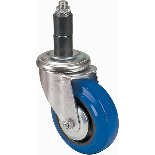 Rubber Stem Caster, Swivel, 4" (101.6 mm) Dia. Les Distributions ICE