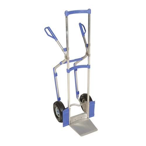 Ergonomic Hand Truck, Combination Handle, Aluminum, 52" Height, 350 lbs. Capacity Les Distributions ICE