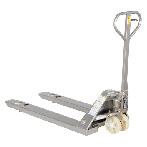 Transpalette, Acier inoxydable, 48" lo x 27" la, Capacit&eacute; 5500 lb Les Distributions ICE