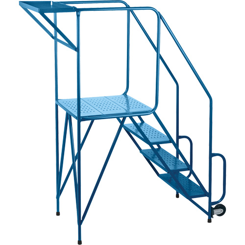 Mechanics/Maintenance Rolling Ladder, Steel, 4 Steps, 38" Platform Height Les Distributions ICE