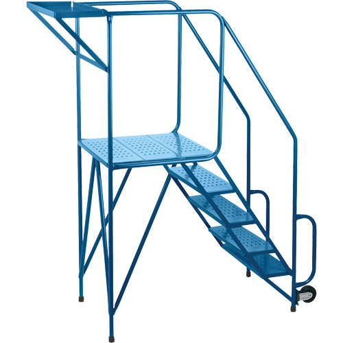Mechanics/Maintenance Rolling Ladder, Steel, 5 Steps, 47" Platform Height Les Distributions ICE