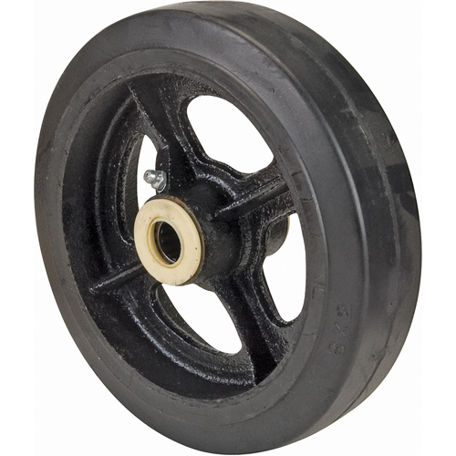 Rubber Wheels, 8" (203 mm) Dia. x 2" (51 mm) W, 600 lbs. (272 kg.) Capacity Les Distributions ICE