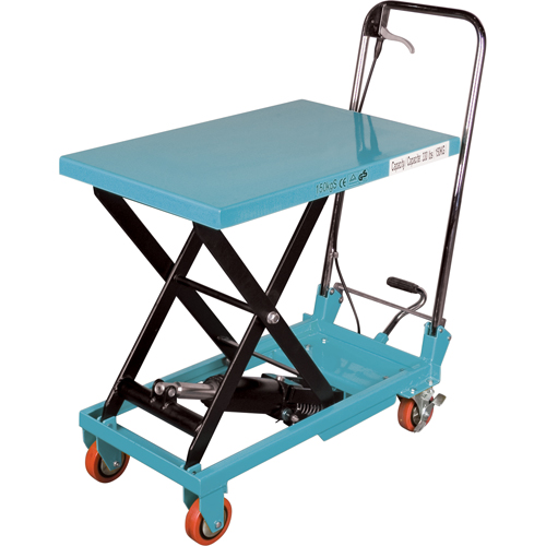 Heavy-Duty Hydraulic Scissor Lift Table, 27-1/2" L x 17-3/4" W, Steel, 330 lbs. Capacity Les Distributions ICE