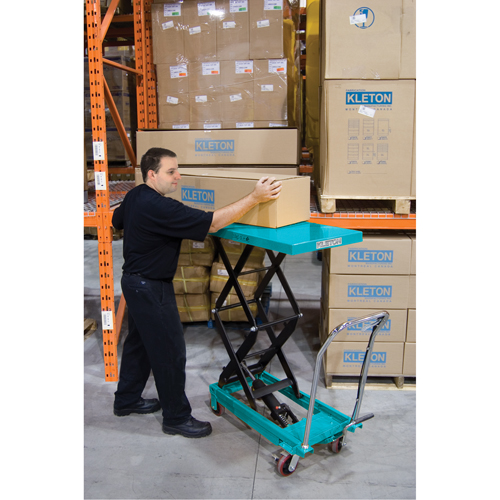 Heavy-Duty Hydraulic Scissor Lift Table, 27-1/2" L x 17-3/4" W, Steel, 330 lbs. Capacity Les Distributions ICE
