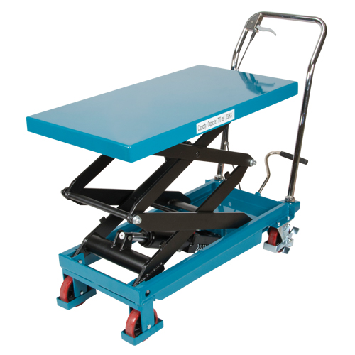 Heavy-Duty Hydraulic Scissor Lift Table, 35-3/4" L x 19-3/4" W, Steel, 770 lbs. Capacity Les Distributions ICE