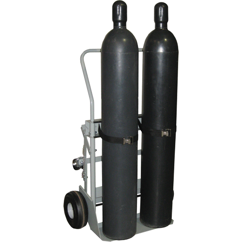 Chariots &agrave; quatre roues pour bouteilles, Roues Pneumatique, Base de 28" la x 6" lo, 1000 lb Les Distributions ICE