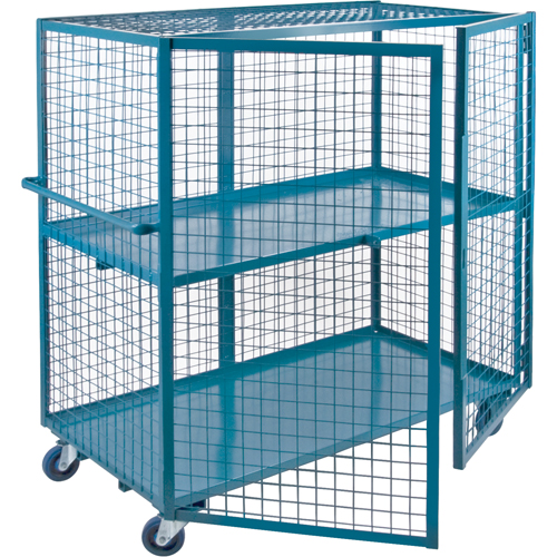Wire Mesh Truck, 2 Tiers, 51" L x 26" W x 62.5" H, 2400 lbs. Cap. Les Distributions ICE